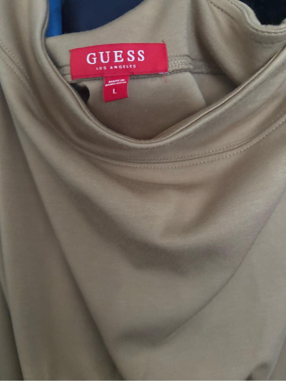 GUESS Los Angeles Tan Crew Neck Top